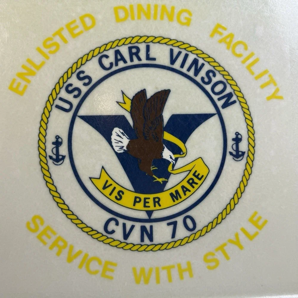 1981 USS Carl Vinson CVN-70 Enlisted Dining Tray Aircraft Carrier Navy Cvn70 VTG